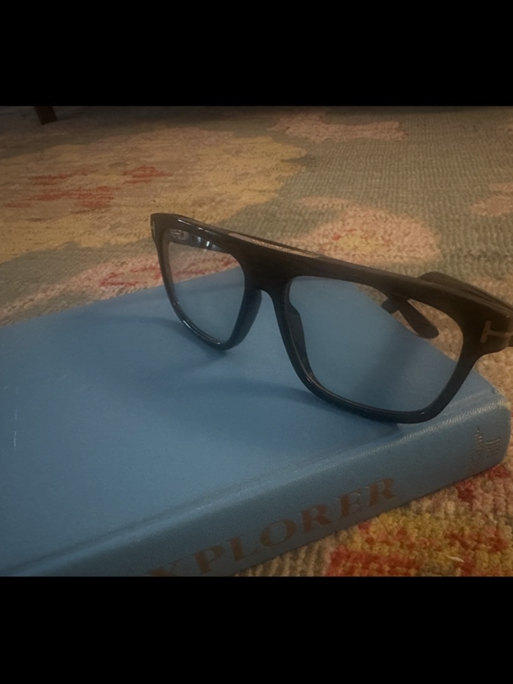 Tom Ford Black Rectangular Men’s Glasses